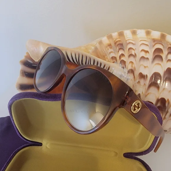 GUCCI GG0035SN SUNGLASSES HAVANA TORTOISE 54mm display picture 3